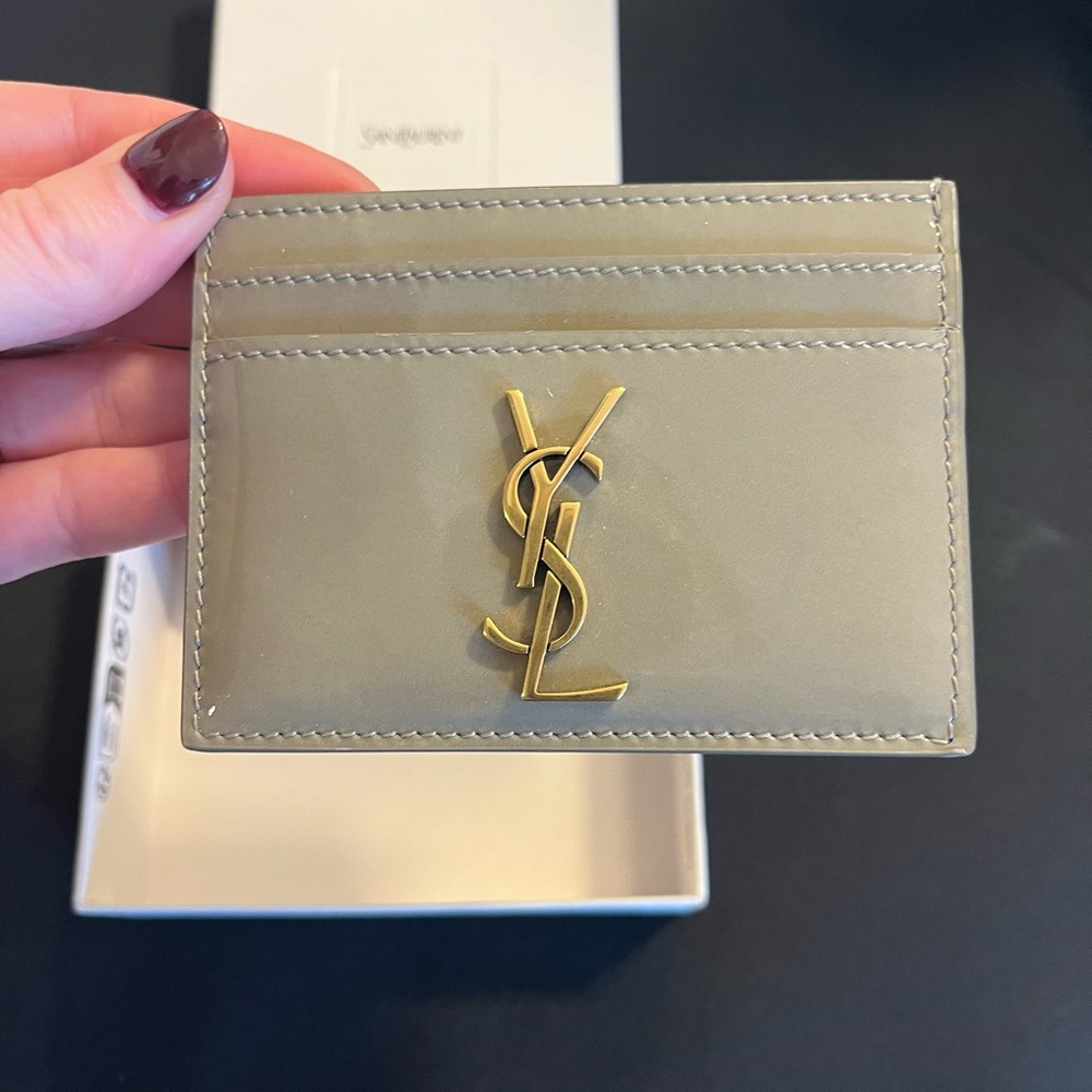 Saint Laurent Patent Leather Card Holder